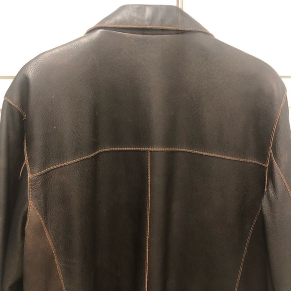 RARE Rogue Leather Car Jacket by Reilly Olmes Chocolate Color Men’s Size M - Picture 9 of 11